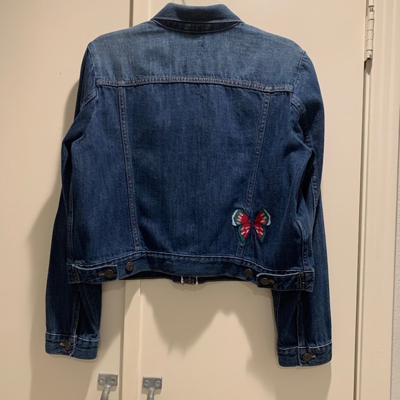 Vintage Gap Embroidered Denim Jacket. sz LP. EUC.  Like new from 90's - Picture 2 of 6